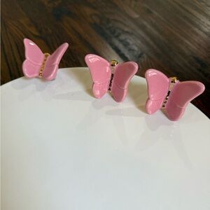Nora Fleming Rare Pink Butterflies (3 together)